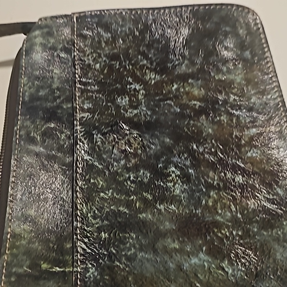 NWOT Patricia Nash granada turquoise tooled leather crossbody purse - Picture 7 of 12